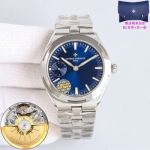 Vacheron Constantin Overseas Lady 37*10.8mm Luminous Dial Cal. 5300 Movement Blue Face Watch